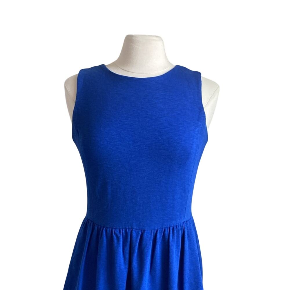 J. CREW Fit & Flare Dress Womens Sz Small Cobalt Blue Knit Classic Essential - Picture 3 of 6